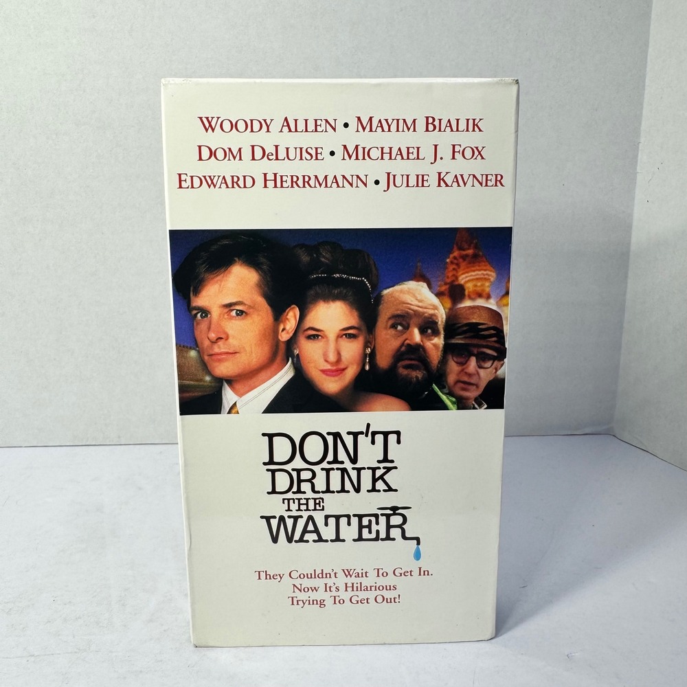 Don't Drink The Water VHS 1994 Woody Allen Michael J Fox Mayim Bialik Comedy VTG